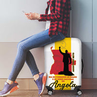 Angola National Heroes Day Luggage Cover Agostinho Neto With Map - Wonder Print Shop