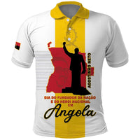 Personalized Angola National Heroes Day Polo Shirt Agostinho Neto With Map - Wonder Print Shop