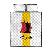 Angola National Heroes Day Quilt Bed Set Agostinho Neto With Map - Wonder Print Shop
