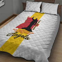 Angola National Heroes Day Quilt Bed Set Agostinho Neto With Map - Wonder Print Shop