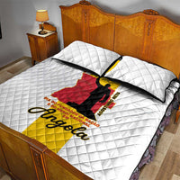 Angola National Heroes Day Quilt Bed Set Agostinho Neto With Map - Wonder Print Shop