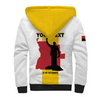 Personalized Angola National Heroes Day Sherpa Hoodie Agostinho Neto With Map - Wonder Print Shop