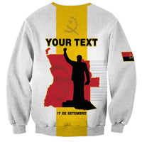 Personalized Angola National Heroes Day Sweatshirt Agostinho Neto With Map - Wonder Print Shop