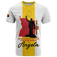 Personalized Angola National Heroes Day T Shirt Agostinho Neto With Map - Wonder Print Shop