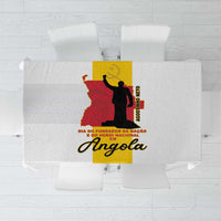 Angola National Heroes Day Tablecloth Agostinho Neto With Map - Wonder Print Shop
