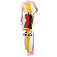 Personalized Angola National Heroes Day Tank Maxi Dress Agostinho Neto With Map - Wonder Print Shop