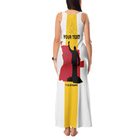 Personalized Angola National Heroes Day Tank Maxi Dress Agostinho Neto With Map - Wonder Print Shop