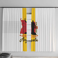 Angola National Heroes Day Window Curtain Agostinho Neto With Map - Wonder Print Shop