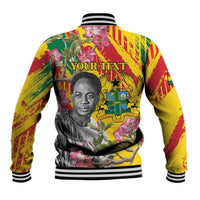 Personalized Ghana Kwame Nkrumah Memorial Day Baseball Jacket With Mausoleum - Wonder Print Shop