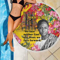 Personalized Ghana Kwame Nkrumah Memorial Day Beach Blanket With Mausoleum - Wonder Print Shop