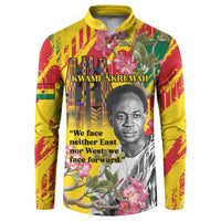 Personalized Ghana Kwame Nkrumah Memorial Day Button Sweatshirt With Mausoleum - Wonder Print Shop