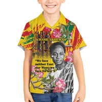 Personalized Ghana Kwame Nkrumah Memorial Day Family Matching Puletasi and Hawaiian Shirt With Mausoleum - Wonder Print Shop