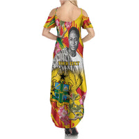 Personalized Ghana Kwame Nkrumah Memorial Day Family Matching Summer Maxi Dress and Hawaiian Shirt With Mausoleum - Wonder Print Shop