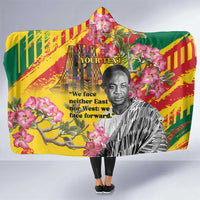 Personalized Ghana Kwame Nkrumah Memorial Day Hooded Blanket With Mausoleum - Wonder Print Shop