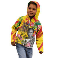 Personalized Ghana Kwame Nkrumah Memorial Day Kid Hoodie With Mausoleum - Wonder Print Shop