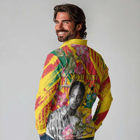 Personalized Ghana Kwame Nkrumah Memorial Day Long Sleeve Polo Shirt With Mausoleum - Wonder Print Shop