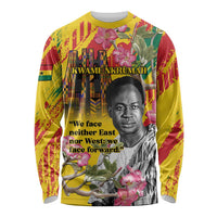 Personalized Ghana Kwame Nkrumah Memorial Day Long Sleeve Shirt With Mausoleum - Wonder Print Shop