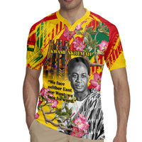 Personalized Ghana Kwame Nkrumah Memorial Day Rugby Jersey With Mausoleum - Wonder Print Shop