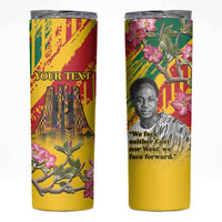 Personalized Ghana Kwame Nkrumah Memorial Day Skinny Tumbler With Mausoleum - Wonder Print Shop