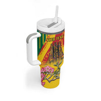 Personalized Ghana Kwame Nkrumah Memorial Day Tumbler With Handle With Mausoleum - Wonder Print Shop