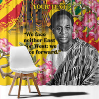 Personalized Ghana Kwame Nkrumah Memorial Day Window Curtain With Mausoleum - Wonder Print Shop