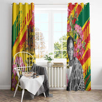 Personalized Ghana Kwame Nkrumah Memorial Day Window Curtain With Mausoleum - Wonder Print Shop