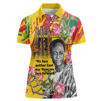 Personalized Ghana Kwame Nkrumah Memorial Day Women Polo Shirt With Mausoleum - Wonder Print Shop