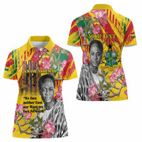Personalized Ghana Kwame Nkrumah Memorial Day Women Polo Shirt With Mausoleum - Wonder Print Shop