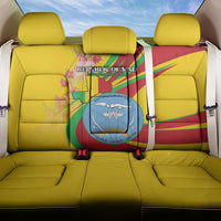 Mali Independence Day Back Car Seat Cover Coat Of Arms With Hibiscus Sabdariffa - Wonder Print Shop