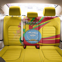 Mali Independence Day Back Car Seat Cover Coat Of Arms With Hibiscus Sabdariffa - Wonder Print Shop