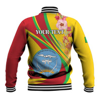 Personalized Mali Independence Day Baseball Jacket Coat Of Arms With Hibiscus Sabdariffa - Wonder Print Shop
