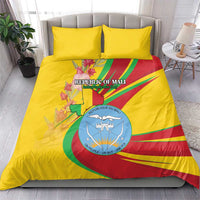 Mali Independence Day Bedding Set Coat Of Arms With Hibiscus Sabdariffa - Wonder Print Shop