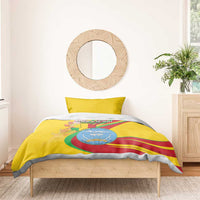 Mali Independence Day Bedding Set Coat Of Arms With Hibiscus Sabdariffa - Wonder Print Shop