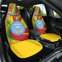 Mali Independence Day Car Seat Cover Coat Of Arms With Hibiscus Sabdariffa - Wonder Print Shop