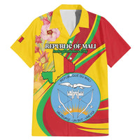 Personalized Mali Independence Day Family Matching Mermaid Dress and Hawaiian Shirt Coat Of Arms With Hibiscus Sabdariffa - Wonder Print Shop