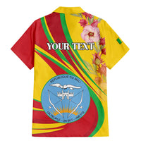 Personalized Mali Independence Day Family Matching Mermaid Dress and Hawaiian Shirt Coat Of Arms With Hibiscus Sabdariffa - Wonder Print Shop