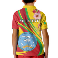 Personalized Mali Independence Day Kid Polo Shirt Coat Of Arms With Hibiscus Sabdariffa - Wonder Print Shop
