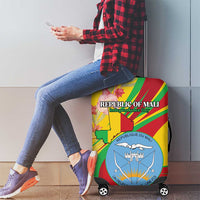 Mali Independence Day Luggage Cover Coat Of Arms With Hibiscus Sabdariffa - Wonder Print Shop