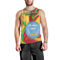 Personalized Mali Independence Day Men Tank Top Coat Of Arms With Hibiscus Sabdariffa - Wonder Print Shop
