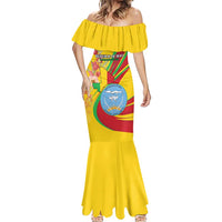 Personalized Mali Independence Day Mermaid Dress Coat Of Arms With Hibiscus Sabdariffa - Wonder Print Shop