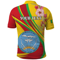 Personalized Mali Independence Day Polo Shirt Coat Of Arms With Hibiscus Sabdariffa - Wonder Print Shop