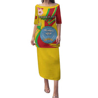 Personalized Mali Independence Day Puletasi Coat Of Arms With Hibiscus Sabdariffa - Wonder Print Shop