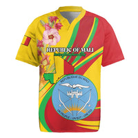 Personalized Mali Independence Day Rugby Jersey Coat Of Arms With Hibiscus Sabdariffa - Wonder Print Shop