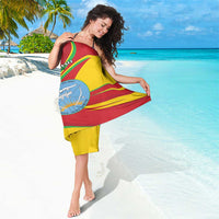 Mali Independence Day Sarong Coat Of Arms With Hibiscus Sabdariffa - Wonder Print Shop