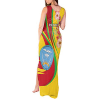 Personalized Mali Independence Day Tank Maxi Dress Coat Of Arms With Hibiscus Sabdariffa - Wonder Print Shop