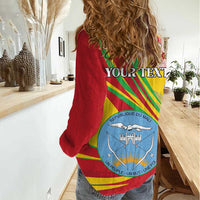 Personalized Mali Independence Day Women Casual Shirt Coat Of Arms With Hibiscus Sabdariffa - Wonder Print Shop