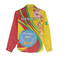 Personalized Mali Independence Day Women Casual Shirt Coat Of Arms With Hibiscus Sabdariffa - Wonder Print Shop