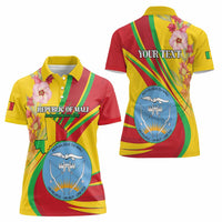 Personalized Mali Independence Day Women Polo Shirt Coat Of Arms With Hibiscus Sabdariffa - Wonder Print Shop