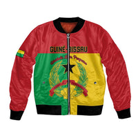 Personalized Guinea-Bissau Bomber Jacket Coat Of Arms Flag Style - Wonder Print Shop