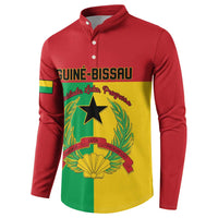 Personalized Guinea-Bissau Button Sweatshirt Coat Of Arms Flag Style - Wonder Print Shop